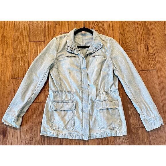 J. Jill light denim zip front jacket size xs - Picture 6 of 9
